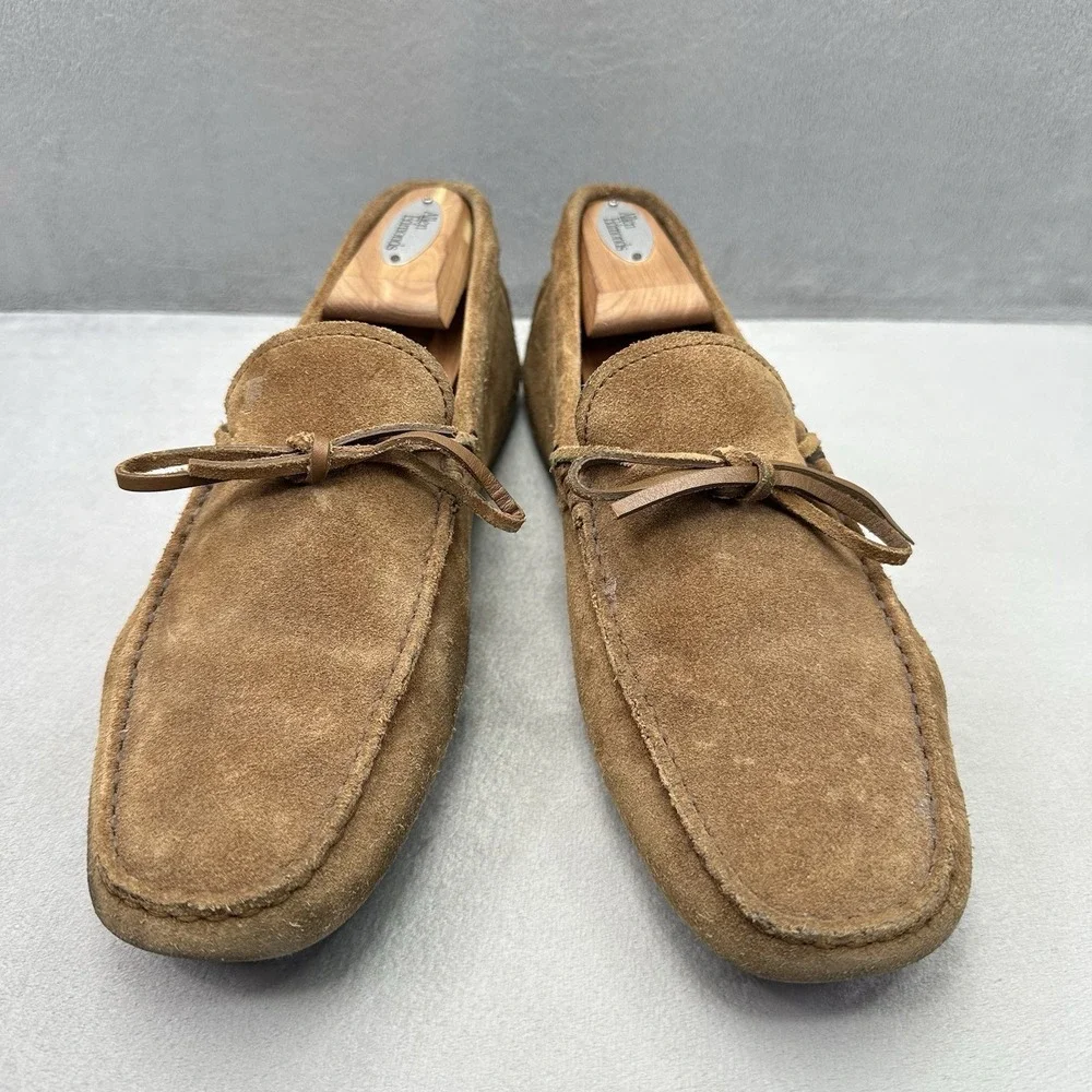 Mens 8.5 / UK 7.5 TOD'S Gommino Driving Loafers Brown Suede Moccasin Tods Shoes